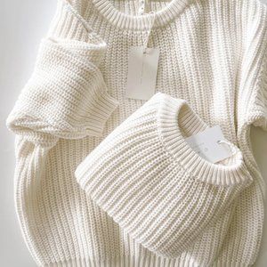 Oat Co Women’s Powder Chunky Knit Sweater